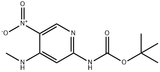 tert-Butyl (4-(methylamino)-5-nitropyridin-2-yl)carbamate,914952-37-7,结构式