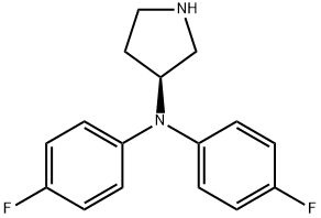 3-Pyrrolidinamine, N,N-bis(4-fluorophenyl)-, (3S)- Struktur