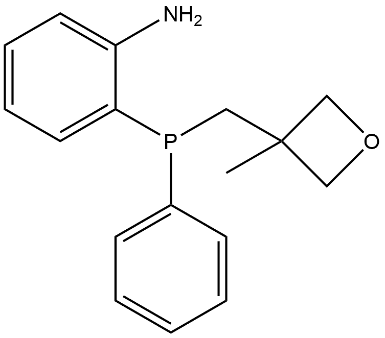 2-(((3-Methyloxetan-3-yl)methyl)(phenyl)phosphino)aniline 化学構造式