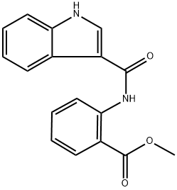 Benzoic acid, 2-[(1H-indol-3-ylcarbonyl)amino]-, methyl ester Struktur