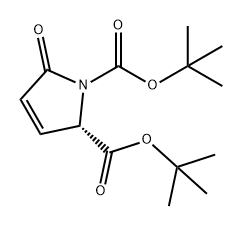 1H-Pyrrole-1,2-dicarboxylic acid, 2,5-dihydro-5-oxo-, 1,2-bis(1,1-dimethylethyl) ester, (2S)- Structure