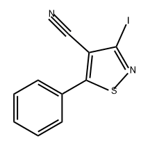 4-Isothiazolecarbonitrile, 3-iodo-5-phenyl- 结构式