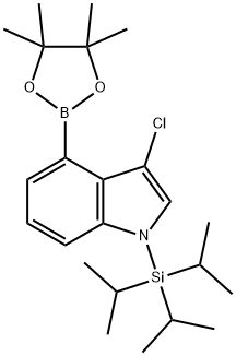 3-chloro-4-(4,4,5,5-tetramethyl-1,3,2-dioxaborolan-2-yl)-1-(triisopropylsilyl)-1H-indole|