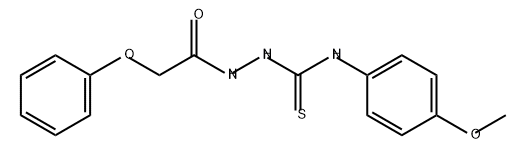 Acetic acid, 2-phenoxy-, 2-[[(4-methoxyphenyl)amino]thioxomethyl]hydrazide Struktur
