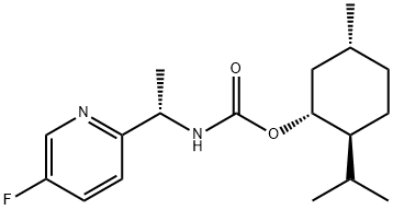 Carbamic acid, N-[(1S)-1-(5-fluoro-2-pyridinyl)ethyl]-, (1R,2S,5R)-5-methyl-2-(1-methylethyl)cyclohexyl ester 结构式