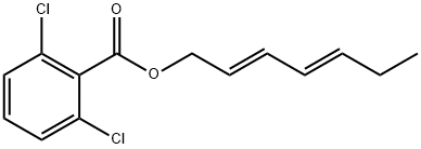 Benzoic acid, 2,6-dichloro-, 2,4-heptadienyl ester, (E,E)- (9CI) Structure