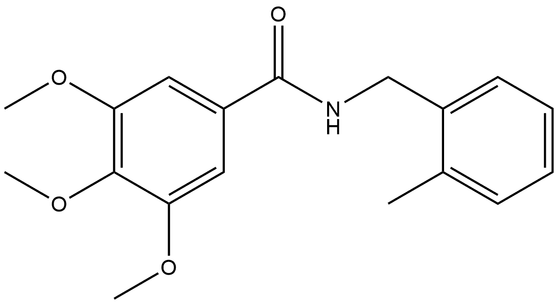 3,4,5-Trimethoxy-N-[(2-methylphenyl)methyl]benzamide Struktur