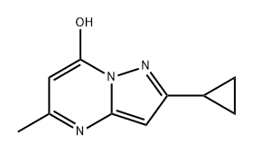 Pyrazolo[1,5-a]pyrimidin-7-ol, 2-cyclopropyl-5-methyl-,916257-91-5,结构式