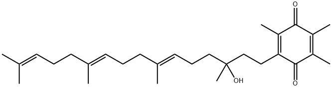 2-((6E,10E)-3-羟基-3,7,11,15-四甲基十六-6,10,14-三烯-1-基)-3,5,6-三甲基环己-2,5-二烯-1,4-二酮, 916319-75-0, 结构式