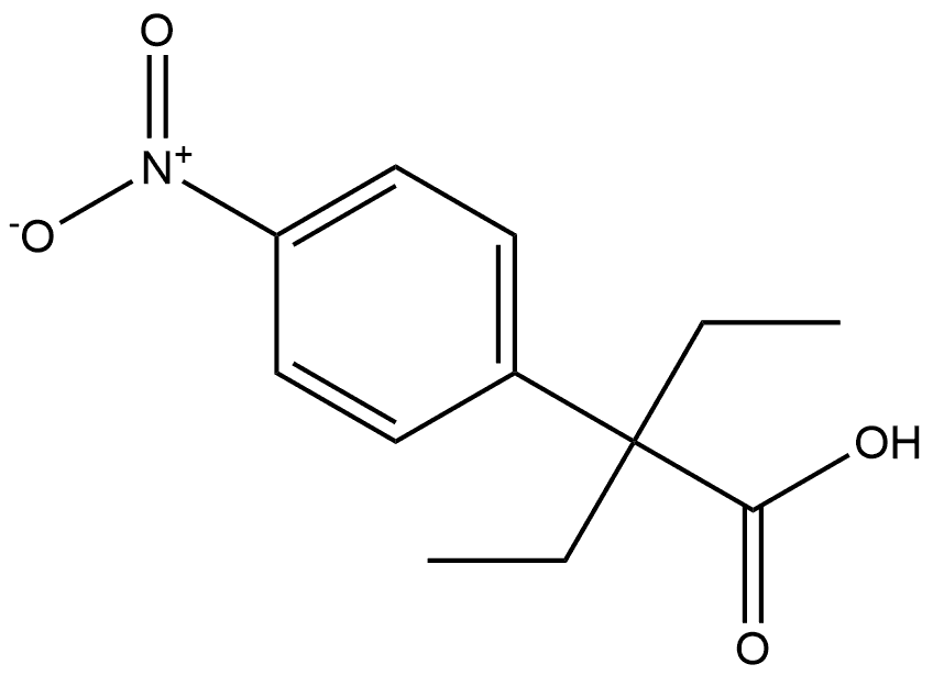 Benzeneacetic acid, α,α-diethyl-4-nitro- 化学構造式