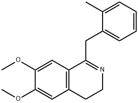 6,7-Dimethoxy-1-(2-methylbenzyl)-3,4-dihydroisoquinoline 化学構造式