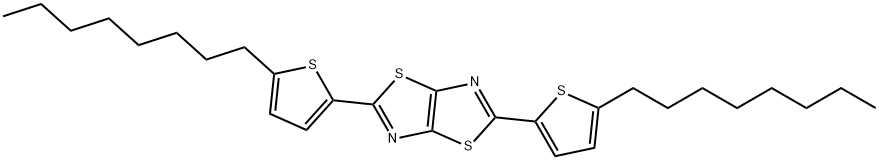 Thiazolo[5,4-d]thiazole, 2,5-bis(5-octyl-2-thienyl)- Struktur