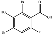 2,4-Dibromo-6-fluoro-3-hydroxybenzoic acid Structure