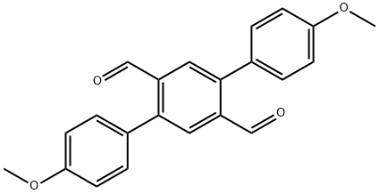 [1,1':4',1''-Terphenyl]-2',5'-dicarboxaldehyde, 4,4''-dimethoxy- Struktur