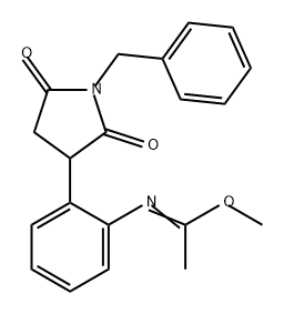 Ethanimidic acid, N-[2-[2,5-dioxo-1-(phenylmethyl)-3-pyrrolidinyl]phenyl]-, methyl ester