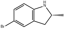 1H-Indole, 5-bromo-2,3-dihydro-2-methyl-, (2R)- Structure