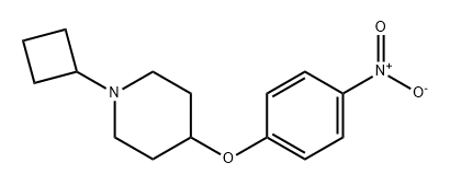 Piperidine, 1-cyclobutyl-4-(4-nitrophenoxy)- Struktur