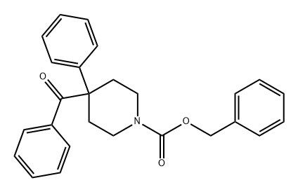 1-Piperidinecarboxylic acid, 4-benzoyl-4-phenyl-, phenylmethyl ester,916976-41-5,结构式