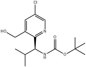 tert-butyl (S)-(1-(5-chloro-3-(hydroxymethyl)pyridin-2-yl)-2-methylpropyl)carbamate Structure