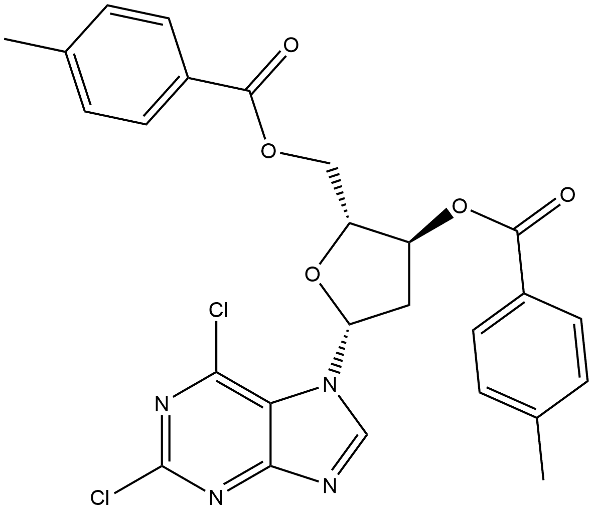 7H-Purine, 2,6-dichloro-7-[2-deoxy-3,5-bis-O-(4-methylbenzoyl)-β-D-erythro-pentofuranosyl]-