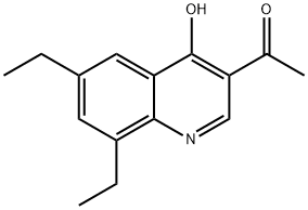 1-(6,8-Diethyl-4-hydroxyquinolin-3-yl)ethanone 结构式