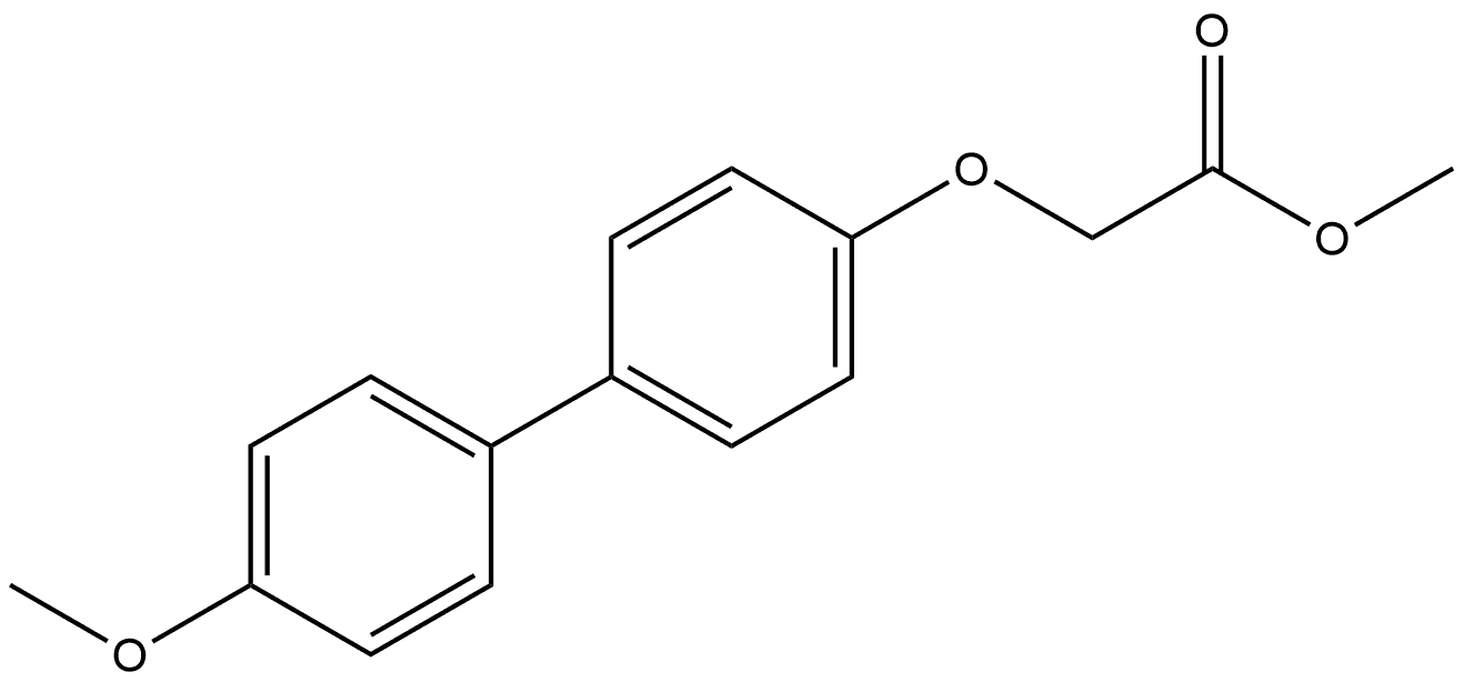 Acetic acid, 2-[(4'-methoxy[1,1'-biphenyl]-4-yl)oxy]-, methyl ester Structure