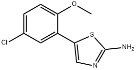 5-(5-Chloro-2-methoxyphenyl)thiazol-2-amine 化学構造式