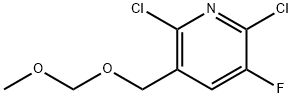 Pyridine, 2,6-dichloro-3-fluoro-5-[(methoxymethoxy)methyl]- 化学構造式