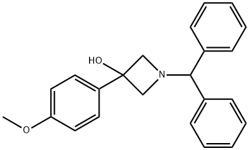 1-Benzhydryl-3-(4-methoxyphenyl)azetidin-3-ol 结构式