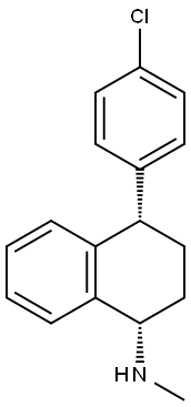 1-NAPHTHALENAMINE, 4-(4-CHLOROPHENYL)-1,2,3,4-TETRAHYDRO-N-METHYL-, (1S,4S)- 结构式