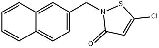 5-Chloro-2-(naphthalen-2-ylmethyl)isothiazol-3(2H)-one 化学構造式