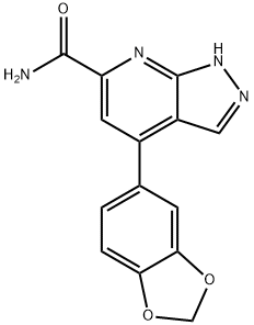 4-(Benzo[d][1,3]dioxol-5-yl)-1H-pyrazolo[3,4-b]pyridine-6-carboxamide Structure
