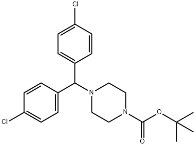 1-Piperazinecarboxylic acid, 4-[bis(4-chlorophenyl)methyl]-, 1,1-dimethylethyl ester,918161-24-7,结构式