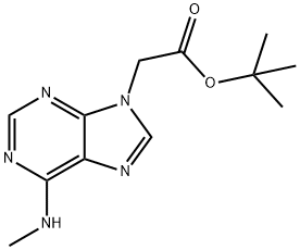 tert-Butyl 2-(6-(methylamino)-9H-purin-9-yl)acetate 化学構造式