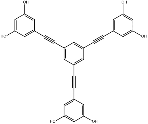 1,3-Benzenediol, 5,5',5''-(1,3,5-benzenetriyltri-2,1-ethynediyl)tris- Structure