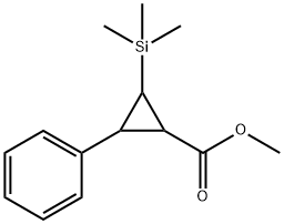 Methyl 2-phenyl-3-(trimethylsilyl)cyclopropanecarboxylate 化学構造式