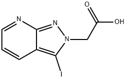 2-(3-Iodo-2H-pyrazolo[3,4-b]pyridin-2-yl)acetic acid Structure
