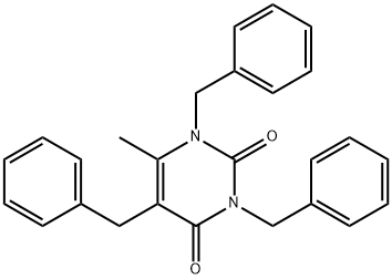 2,4(1H,3H)-Pyrimidinedione, 6-methyl-1,3,5-tris(phenylmethyl)-