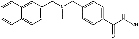 N-Hydroxy-4-((methyl(naphthalen-2-ylmethyl)amino)methyl)benzamide 化学構造式