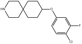 9-(4-Chloro-3-fluorophenoxy)-3-azaspiro[5.5]undecane Struktur