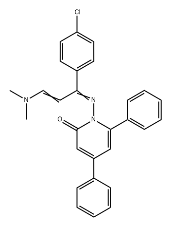 2(1H)-Pyridinone, 1-[[1-(4-chlorophenyl)-3-(dimethylamino)-2-propen-1-ylidene]amino]-4,6-diphenyl-