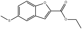 2-Benzofurancarboxylic acid, 5-(methylthio)-, ethyl ester,918821-63-3,结构式