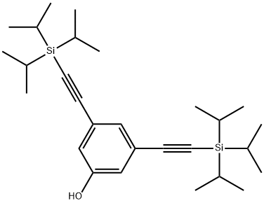 Phenol, 3,5-bis[2-[tris(1-methylethyl)silyl]ethynyl]- Struktur