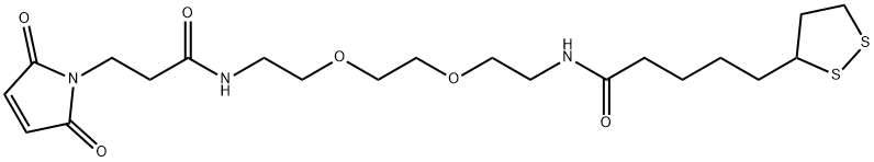 Lipoamide-PEG2-Mal 结构式