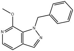 1-Benzyl-7-methoxy-1H-pyrazolo[3,4-c]pyridine Struktur
