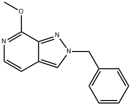 2-Benzyl-7-methoxy-2H-pyrazolo[3,4-c]pyridine 结构式