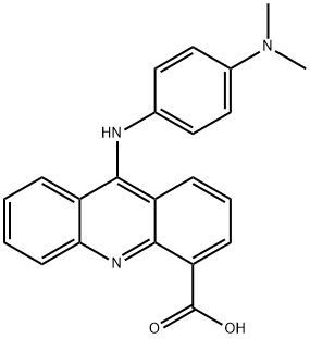 4-Acridinecarboxylic acid, 9-[[4-(dimethylamino)phenyl]amino]- Structure