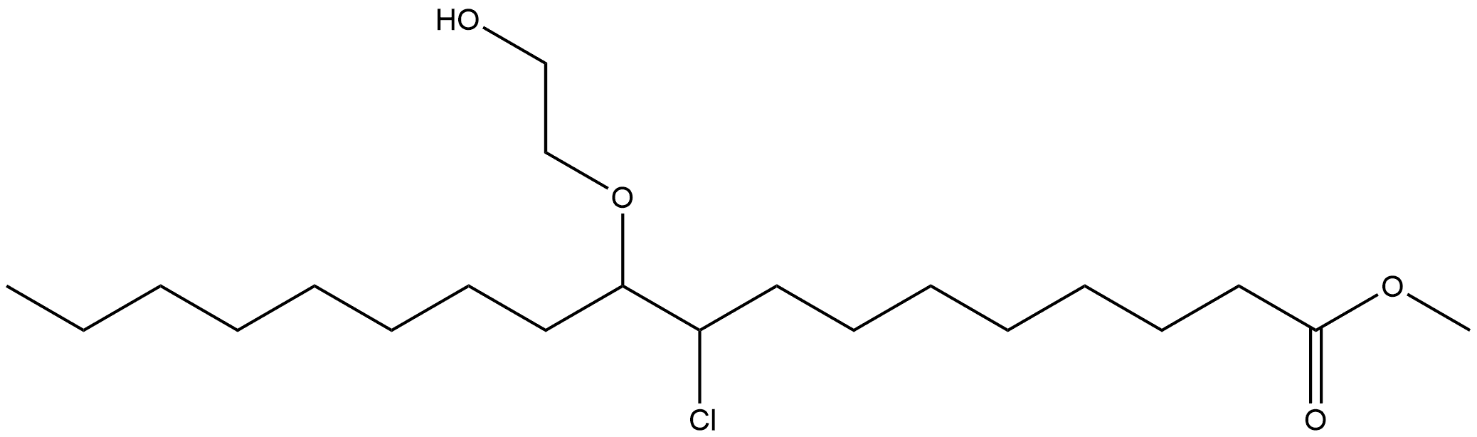 Methyl 9-chloro-10-(2-hydroxyethoxy)octadecanoate Structure