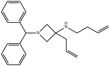 3-Allyl-1-benzhydryl-N-(but-3-en-1-yl)azetidin-3-amine Structure