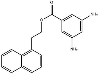 2-(3,5-Diaminonaphthalen-1-yl)ethyl benzoate Struktur